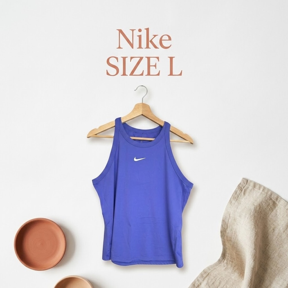 Nike Court Dri-FIT Tennis Tank Top Women's L Purple Sporty Athleisure